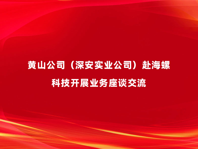 黃山公司（深安實業(yè)公司）赴海螺科技開...